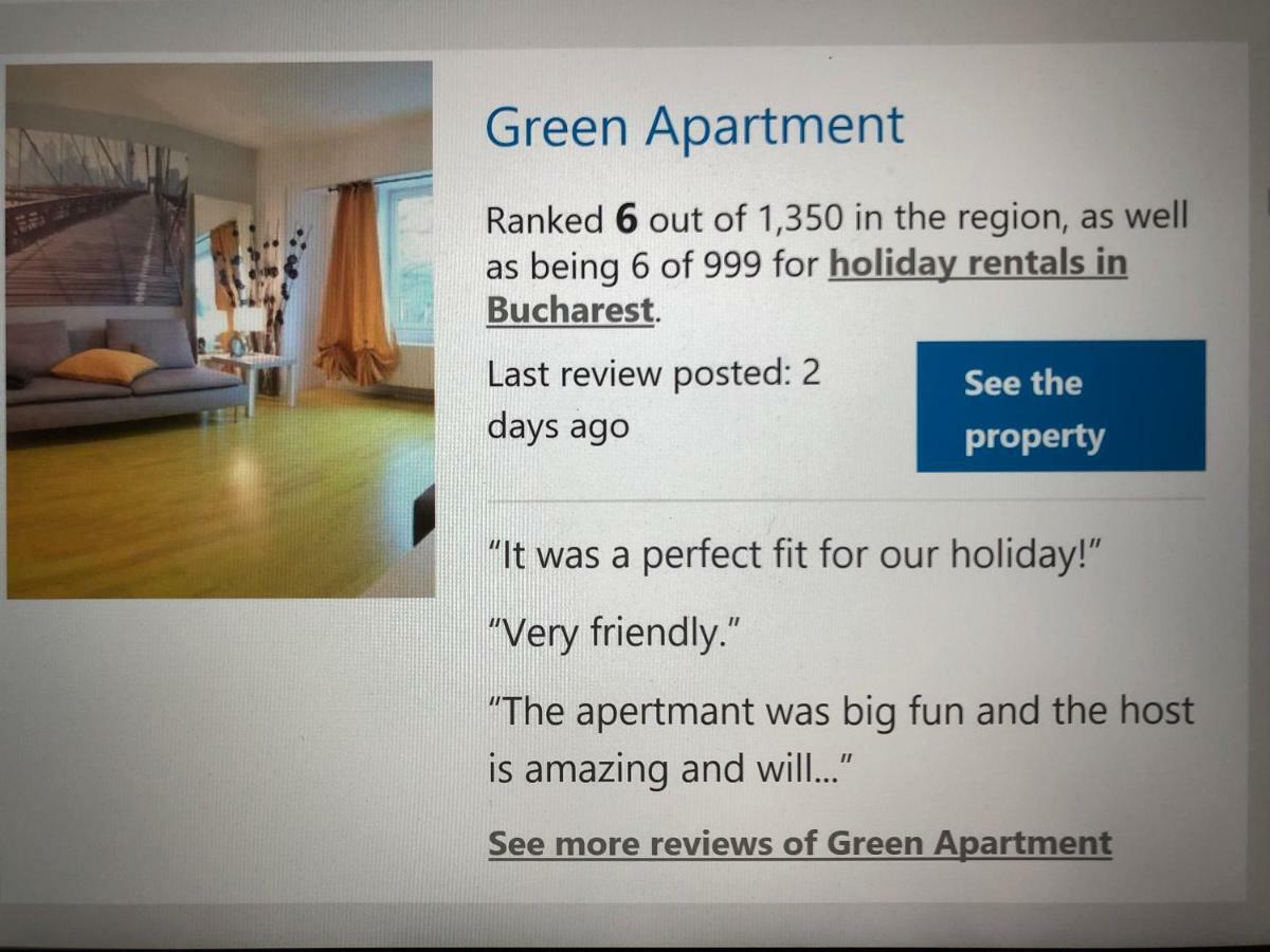 New Green Apartment Studio 1 Bukares Bagian luar foto